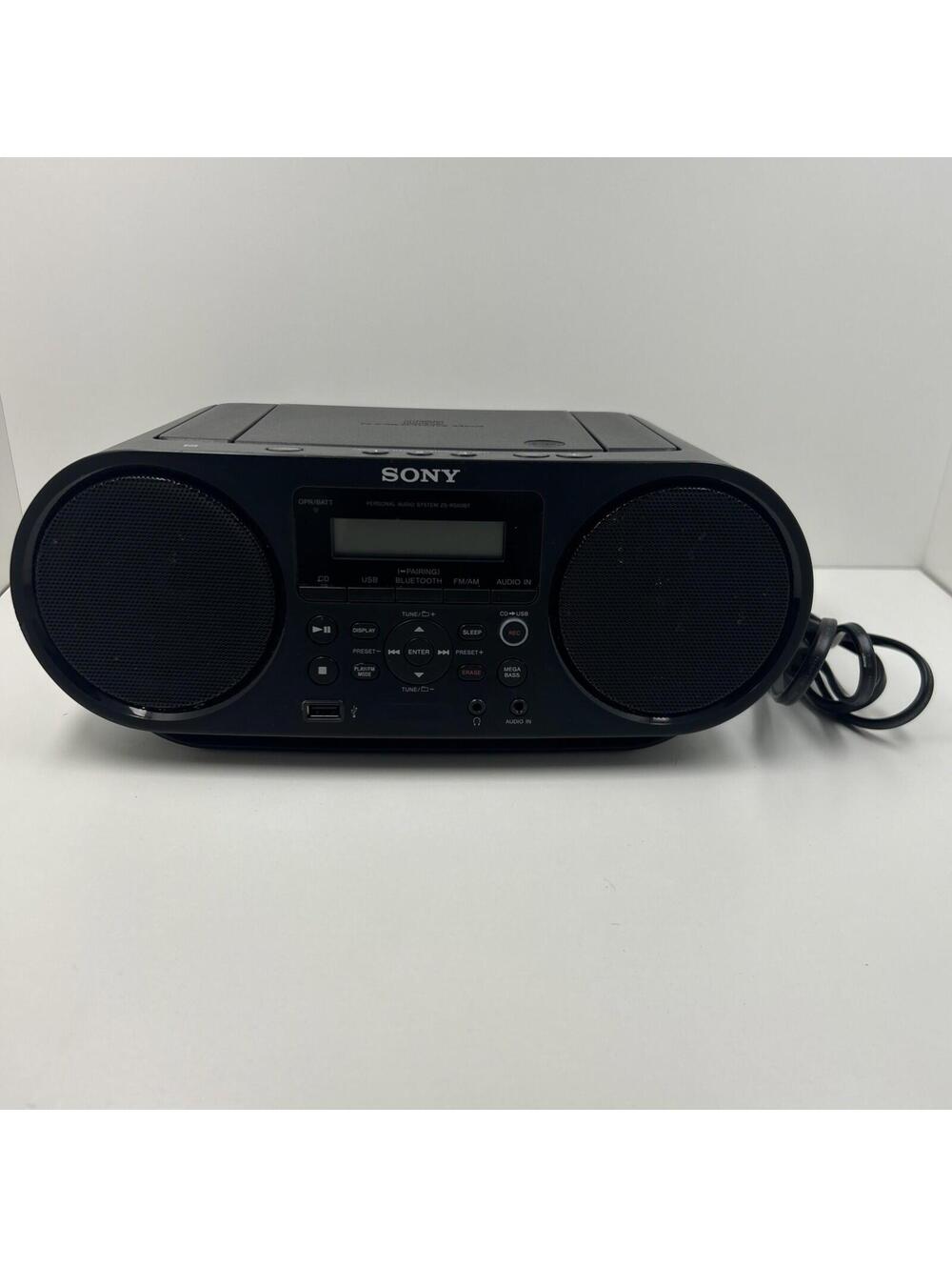 Sony Model ZS-RS60BT CD MP3 Player AM/FM Radio Bluetooth Boombox w/cord READ